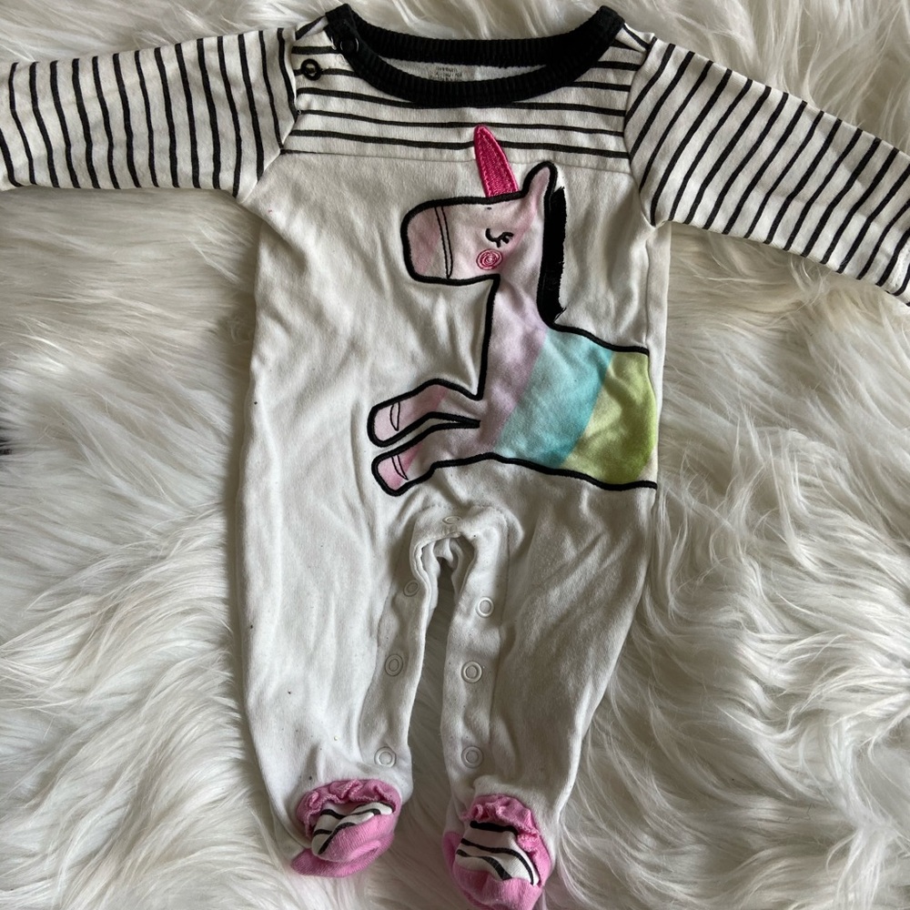 Baby Starters unicorn sleeper w/glitter